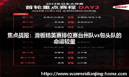 焦点战报：滑板精英赛排位赛台州队vs包头队的命运较量